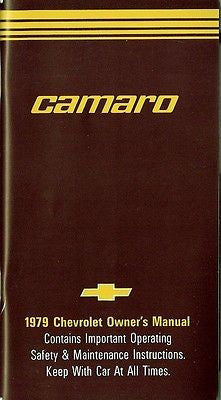 1979 79 Camaro RS Z28 Factory Owners Manual Owner's