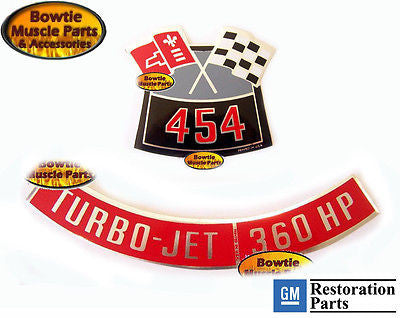 70 CHEVELLE MONTE CARLO 454 360 HP ENGINE DECAL SET LS5