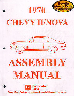 1970 70 Nova Factory Assembly Manual - 476 Pages!