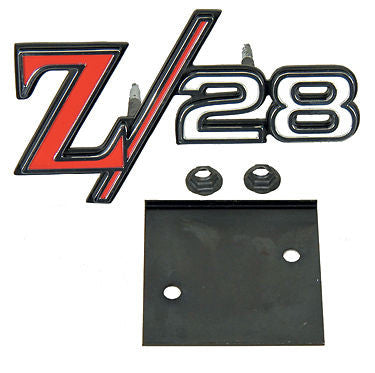 1969 69 CAMARO Z/28 GRILLE EMBLEM WITH RETAINER Z28 - STD RS GRILLE GM LICENSED