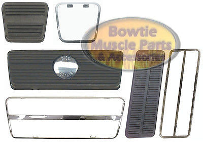 69-81 CAMARO FIREBIRD 69-74 NOVA VENTURA PEDAL PAD TRIM KIT W/DISC & AUTO TRANS