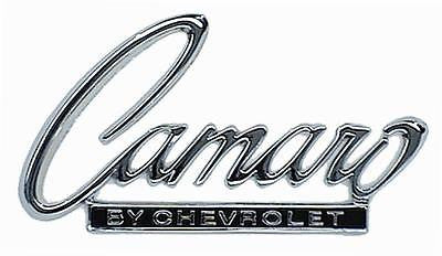 68 69 CAMARO HEADER TRUNK DECK LID EMBLEM - GM LICENSED! EXCELLENT QUALITY!