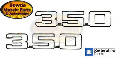 70-74 NOVA FRONT FENDER 350 EMBLEM PAIR EMBLEMS YENKO DEUCE 55 56 57 CHEVY II