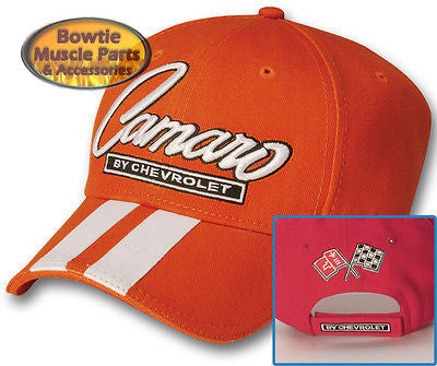 67 68 69 70 71 72 73 74 76 87 92 02 CAMARO SS Z28 RALLY STRIPE CAP HAT - ORANGE