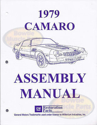 1979 79 Camaro Factory Assembly Manual Z28 RS Berlinetta Book