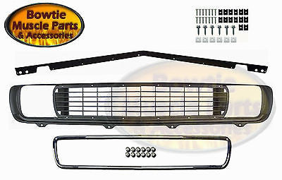 69 CAMARO RALLYSPORT GRILLE WITH STIFFENER CHROME AND HARDWARE RS GRILL 1969 KIT