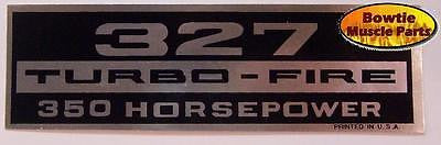65 66 67 68 CORVETTE CHEVELLE CHEVY II NOVA L79 327 350HP ENGINE DECAL