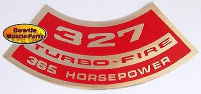 1964 64 65 CORVETTE CHEVELLE EL CAMINO MALIBU 327 365HP TURBO-FIRE ENGINE DECAL