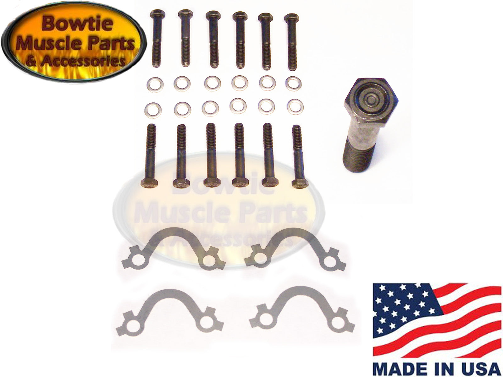 67-74 CAMARO NOVA CHEVELLE EL CAMINO EXHAUST MANIFOLD BOLT KIT WITH FRENCH LOCKS