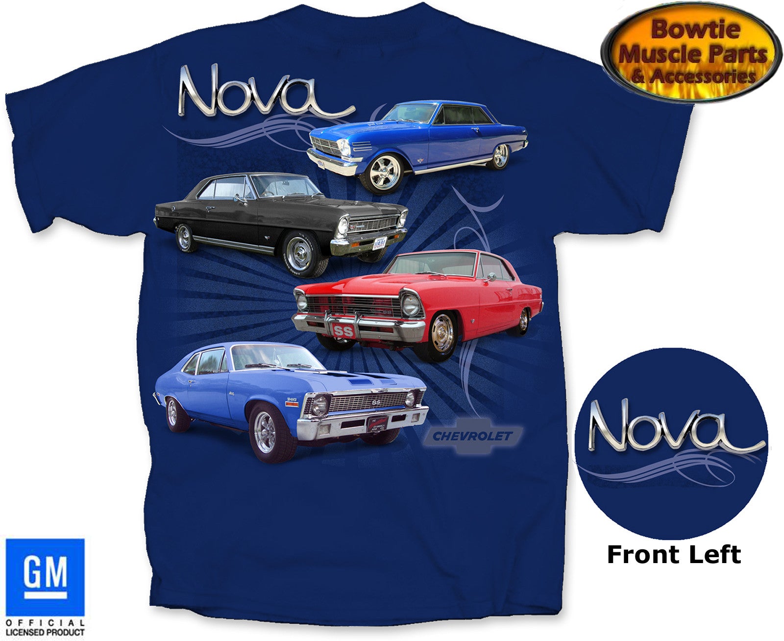 62 63 64 65 66 67 68 69 70 71 72 CHEVY II NOVA T-SHIRT BLUE TEE SHIRT 73 74 75