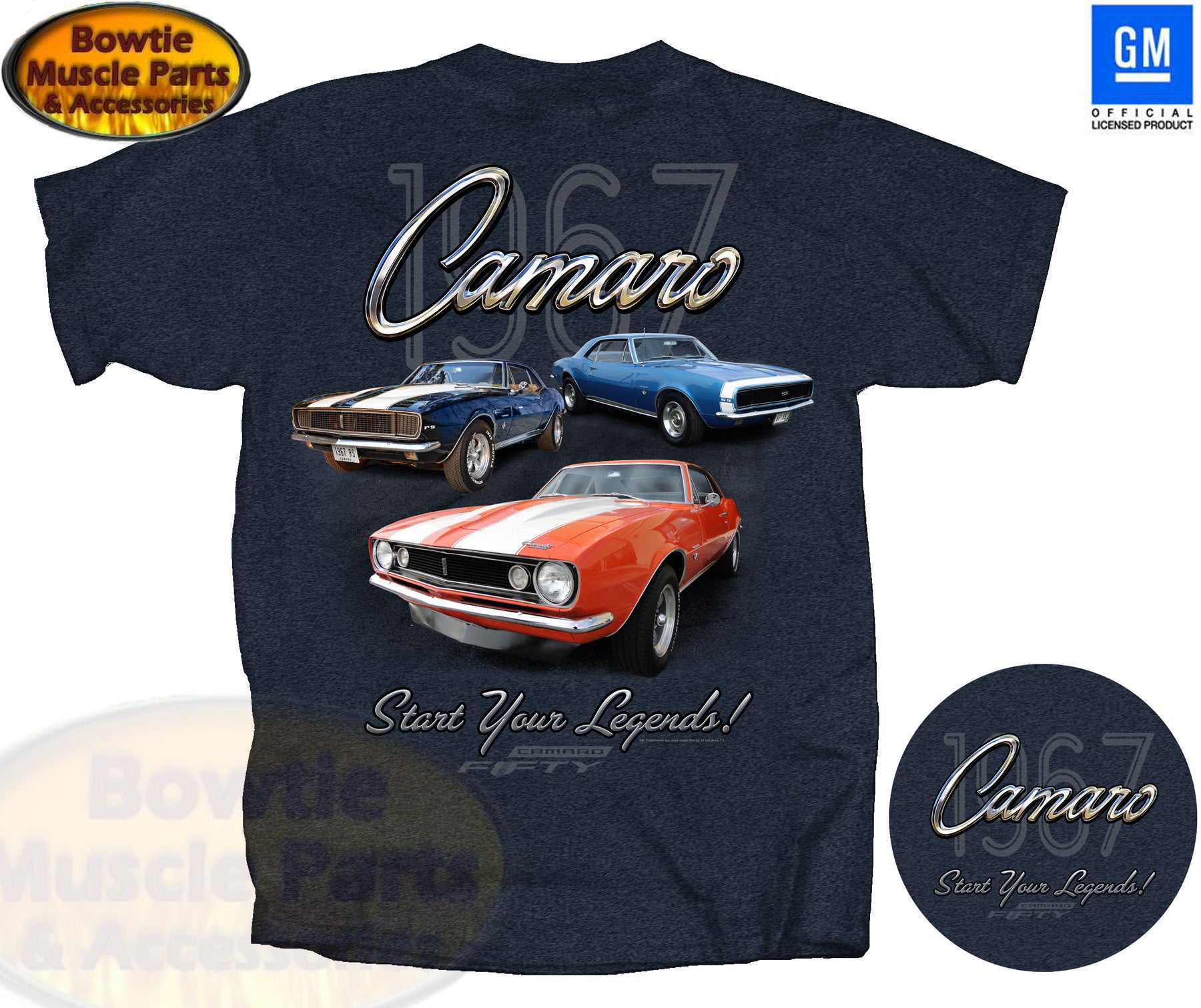 1967 CAMARO FIFTY START YOUR LEGENDS MEN'S T-SHIRT 68 69 70 71 72 73 78 79 2017