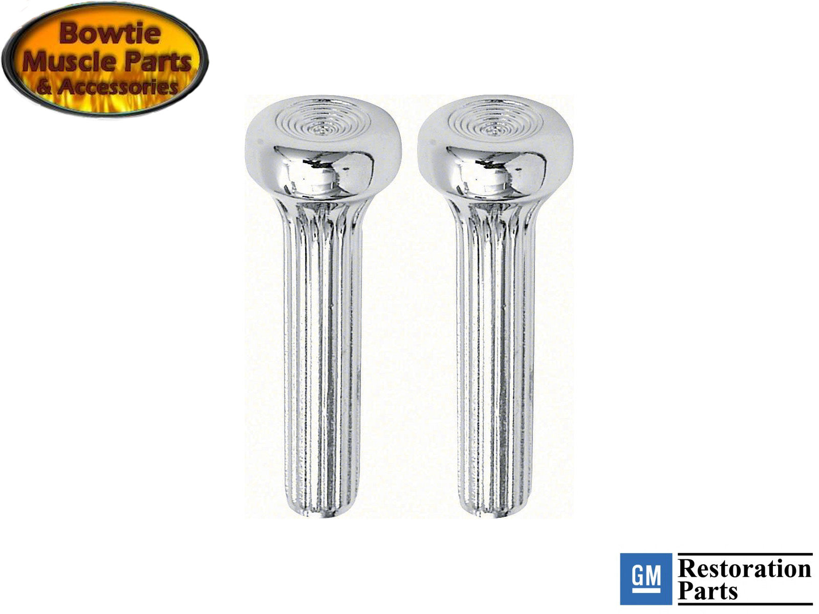 68-90 CHROME RIBBED DOOR LOCK KNOBS DIECAST CAMARO FIREBIRD IMPALA NOVA