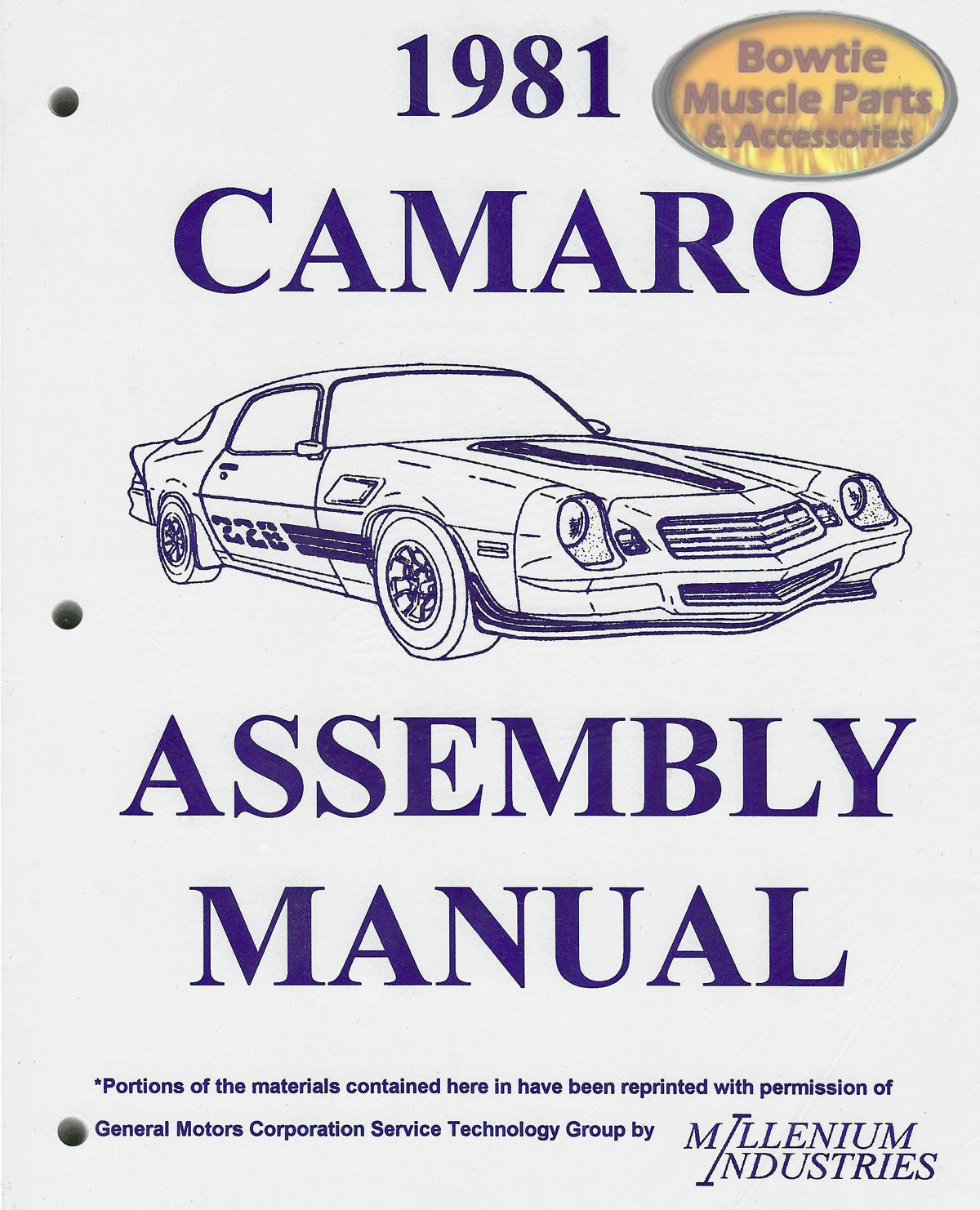 1981 81 Camaro Factory Assembly Manual Z28 RS Berlinetta