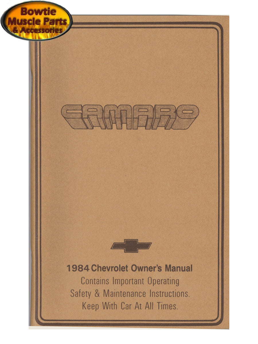 1984 84 Camaro Z28 Factory Owners Manual Owner's