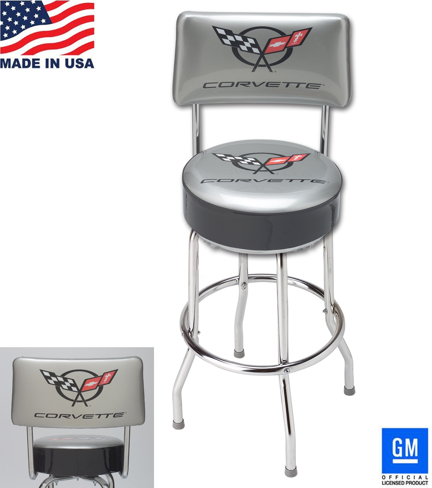 Corvette Barstool with Backrest