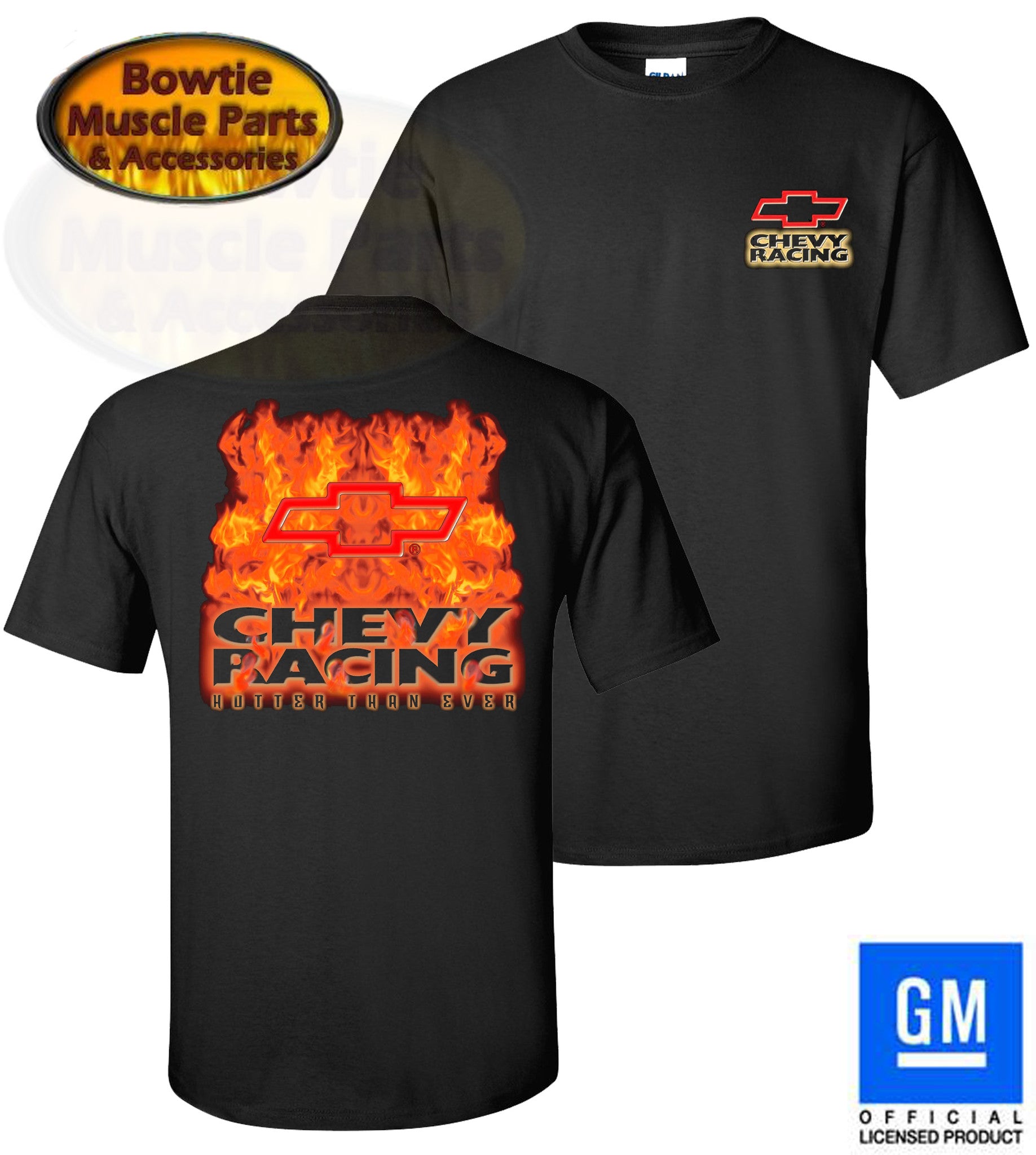 CHEVY RACING HOTTER THAN EVER MONTE CARLO CAMARO NOVA CHEVELLE NASCAR T-SHIRT